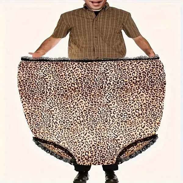 😂 Giant Leopard Print Prank Panties - Unisex Novelty Party Joke Gift