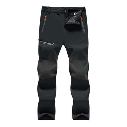 Men's Fleece Lined Ski Pants - Water Resistant 4 Zip Pockets