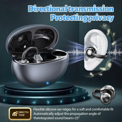 Clip-On Open Ear Wireless Earbuds | Bluetooth 5.4 AI Translation Headphones