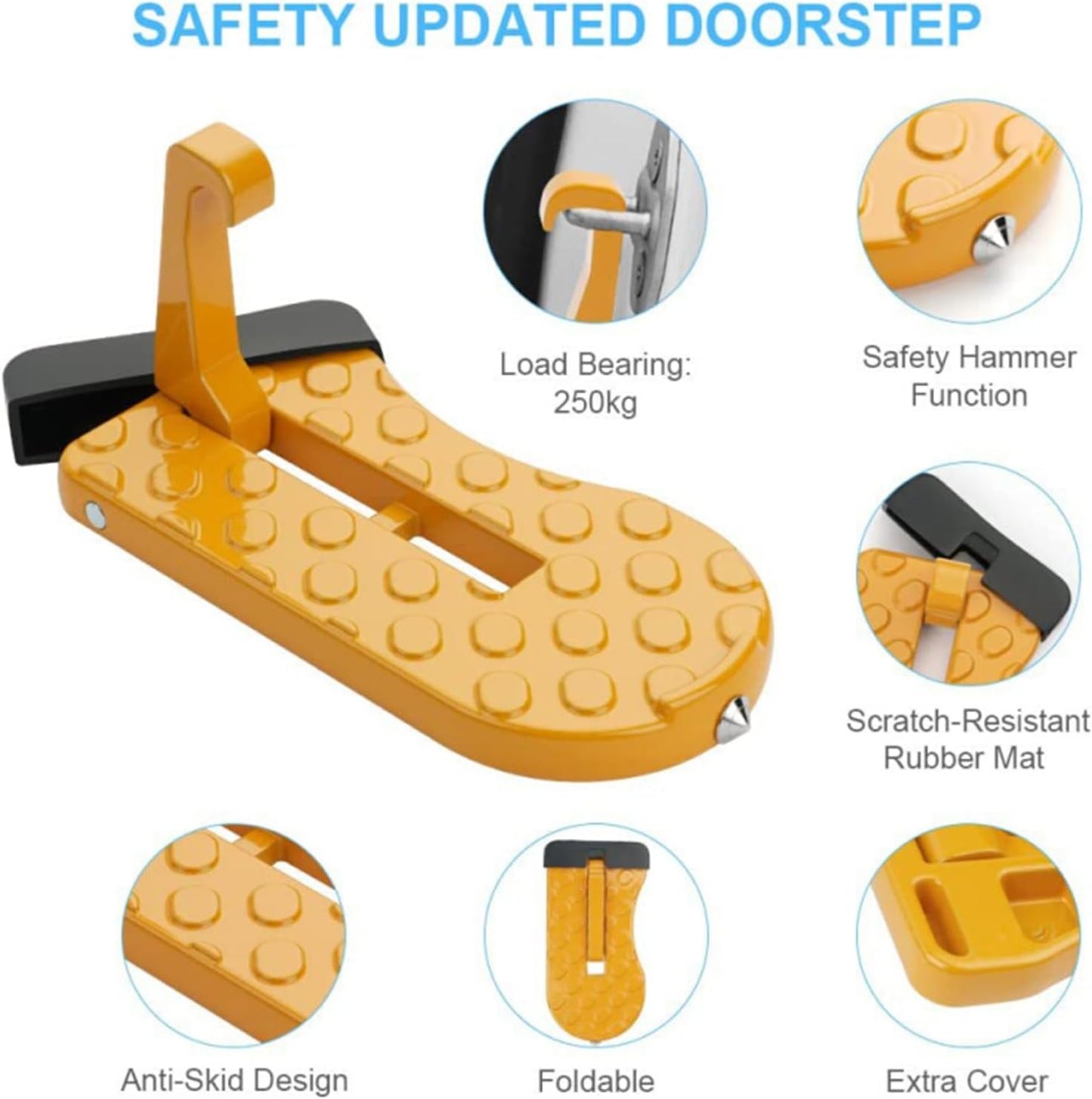 🔧 Universal Foldable Car Door Step