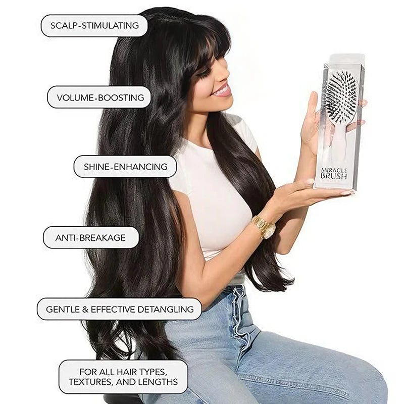 Best-Selling Boar Bristle Paddle Brush for Shinier Hair