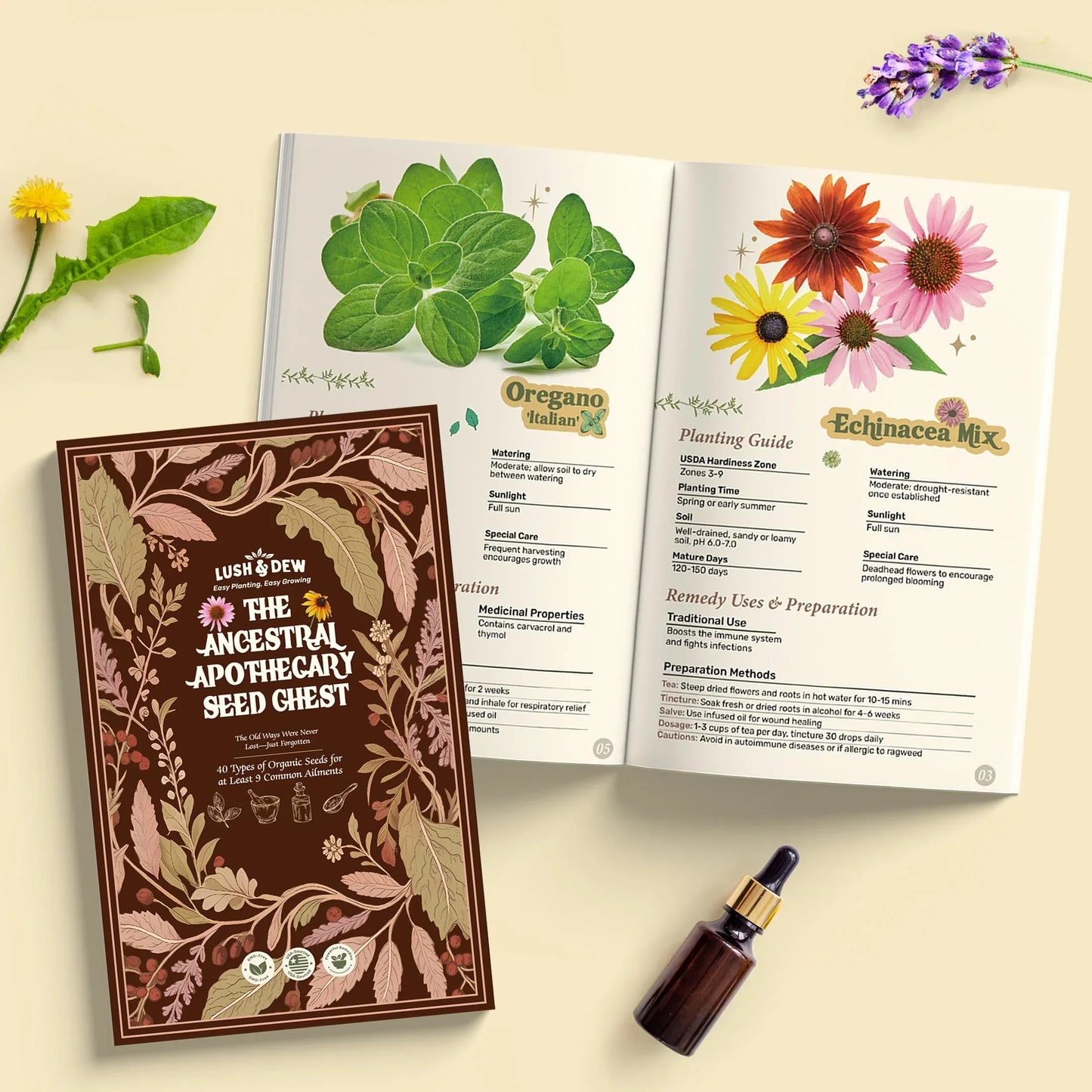 The Ancestral Apothecary Seed Chest - 40 Varieties of Medicinal Herb Seeds