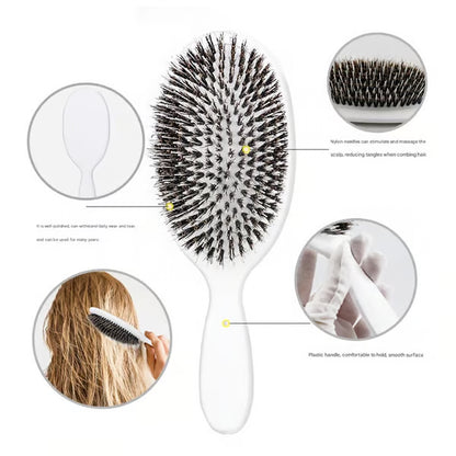 Best-Selling Boar Bristle Paddle Brush for Shinier Hair