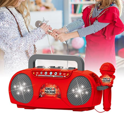 Kids Karaoke Machine with Mic & Guitar – Sing & Play with Lights!