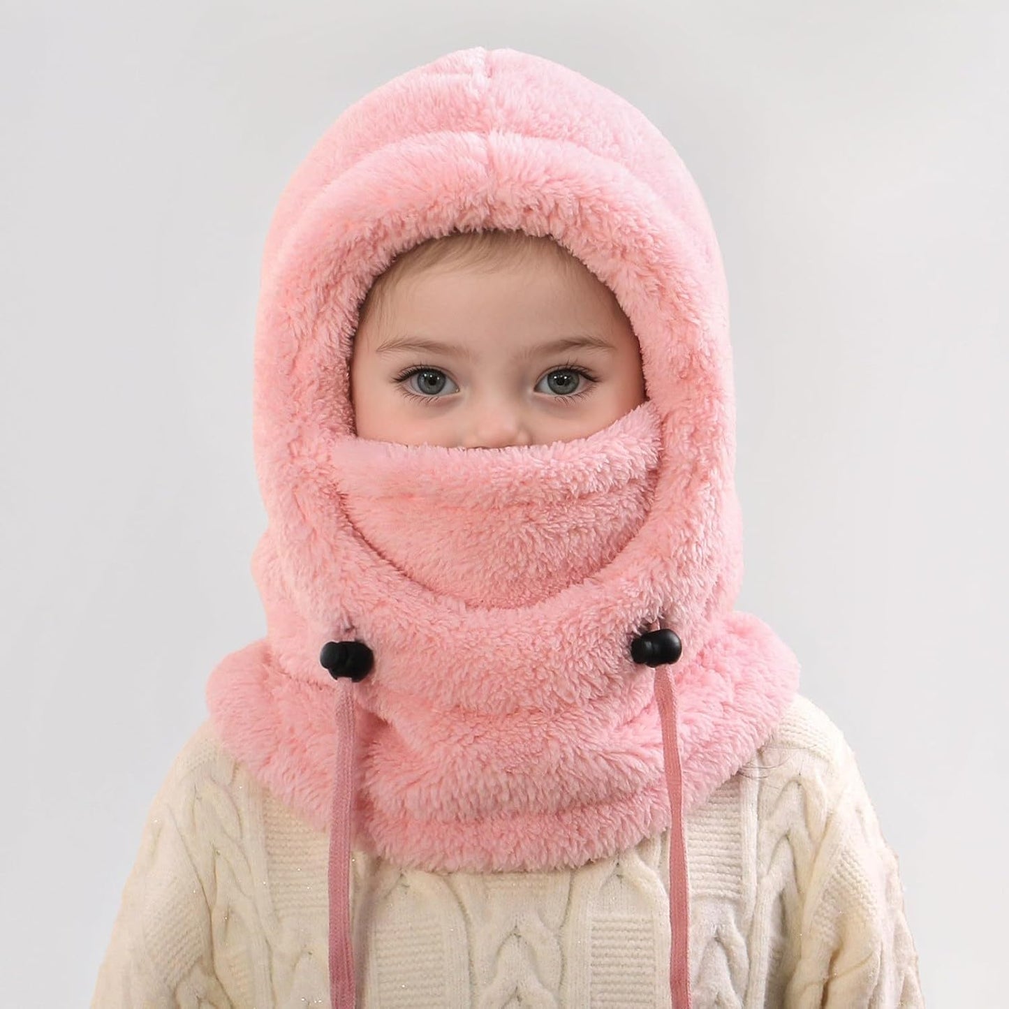 Adjustable Kids Fleece Ski Mask | Windproof Warm Hat