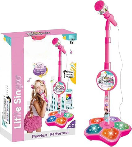 Kids Karaoke Machine with Mic & Guitar – Sing & Play with Lights!