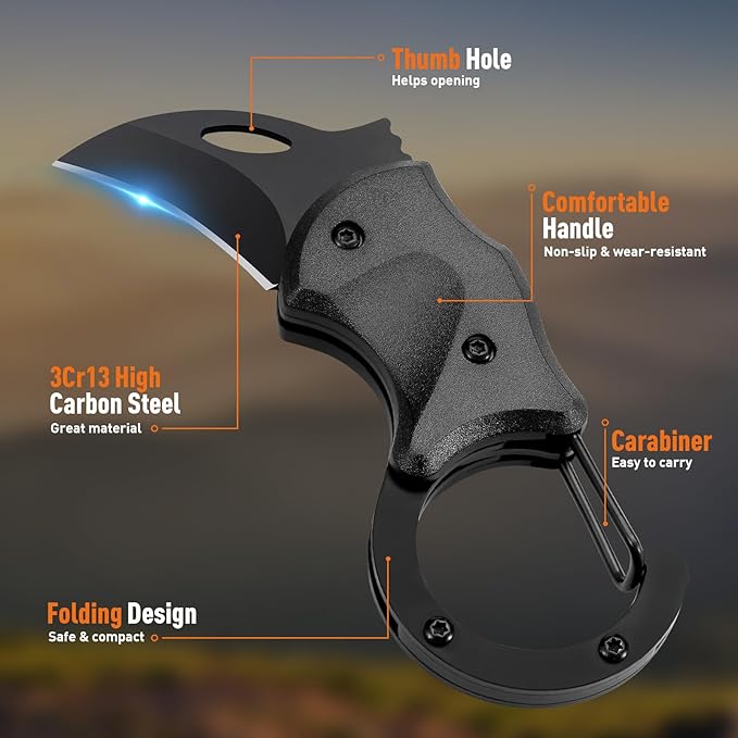 Mini Folding Knife Keychain - Portable Multi-purpose Gift for Camping & Holidays