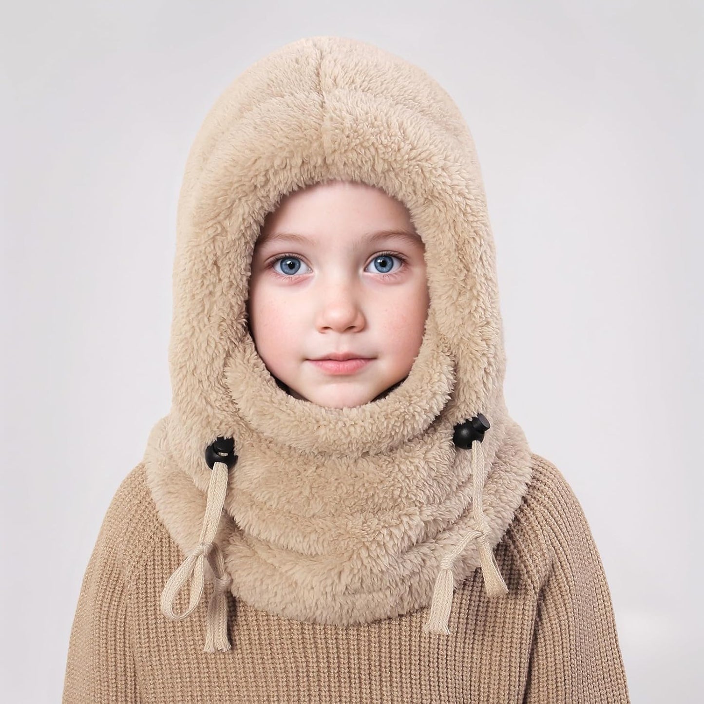 Adjustable Kids Fleece Ski Mask | Windproof Warm Hat