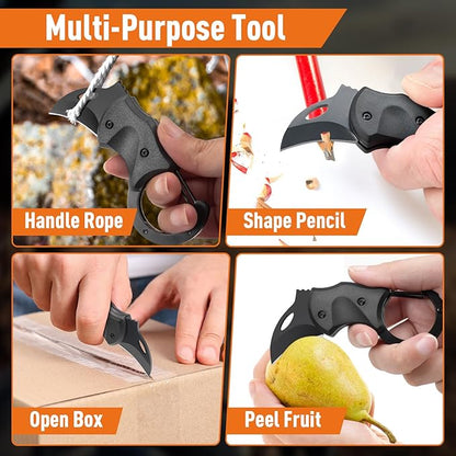 Mini Folding Knife Keychain - Portable Multi-purpose Gift for Camping & Holidays
