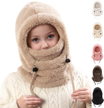 Adjustable Kids Fleece Ski Mask | Windproof Warm Hat