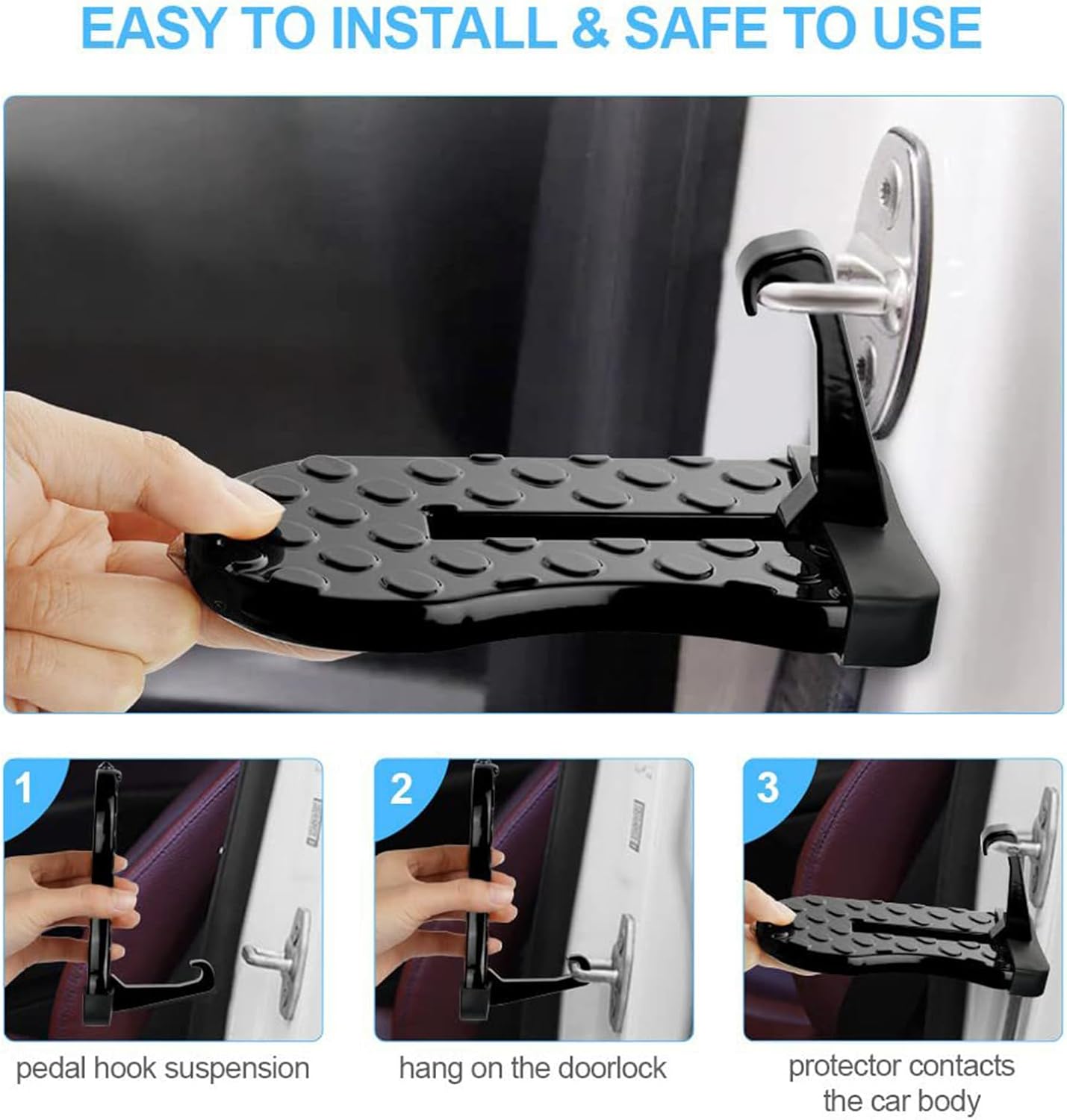 🔧 Universal Foldable Car Door Step