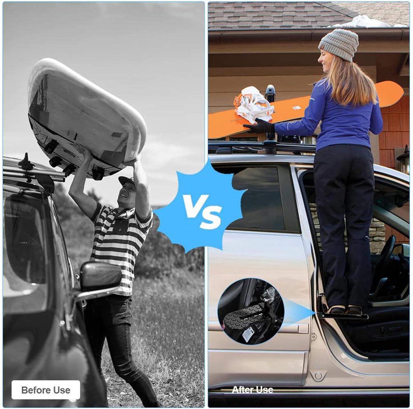 🔧 Universal Foldable Car Door Step