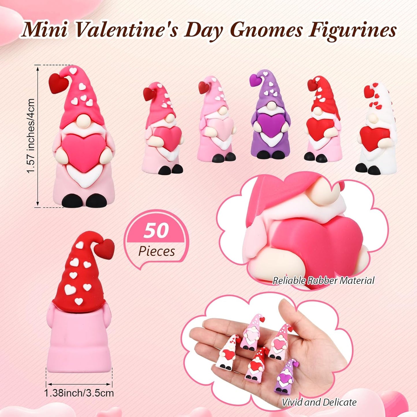 Cute Tiny Heart Gnomes