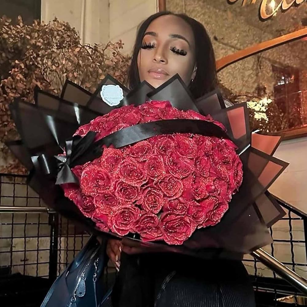 Glitter Faux Roses Bouquet