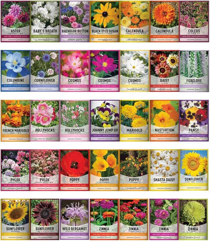 Ultimate Survival & Bloom Bundle 🌿🌸 – 70 Heirloom Seed Varieties for Food Security & Pollinator Gardens