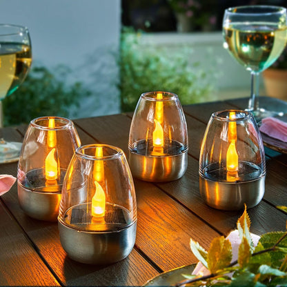 Solar Power Tea Lights Flameless Flicker