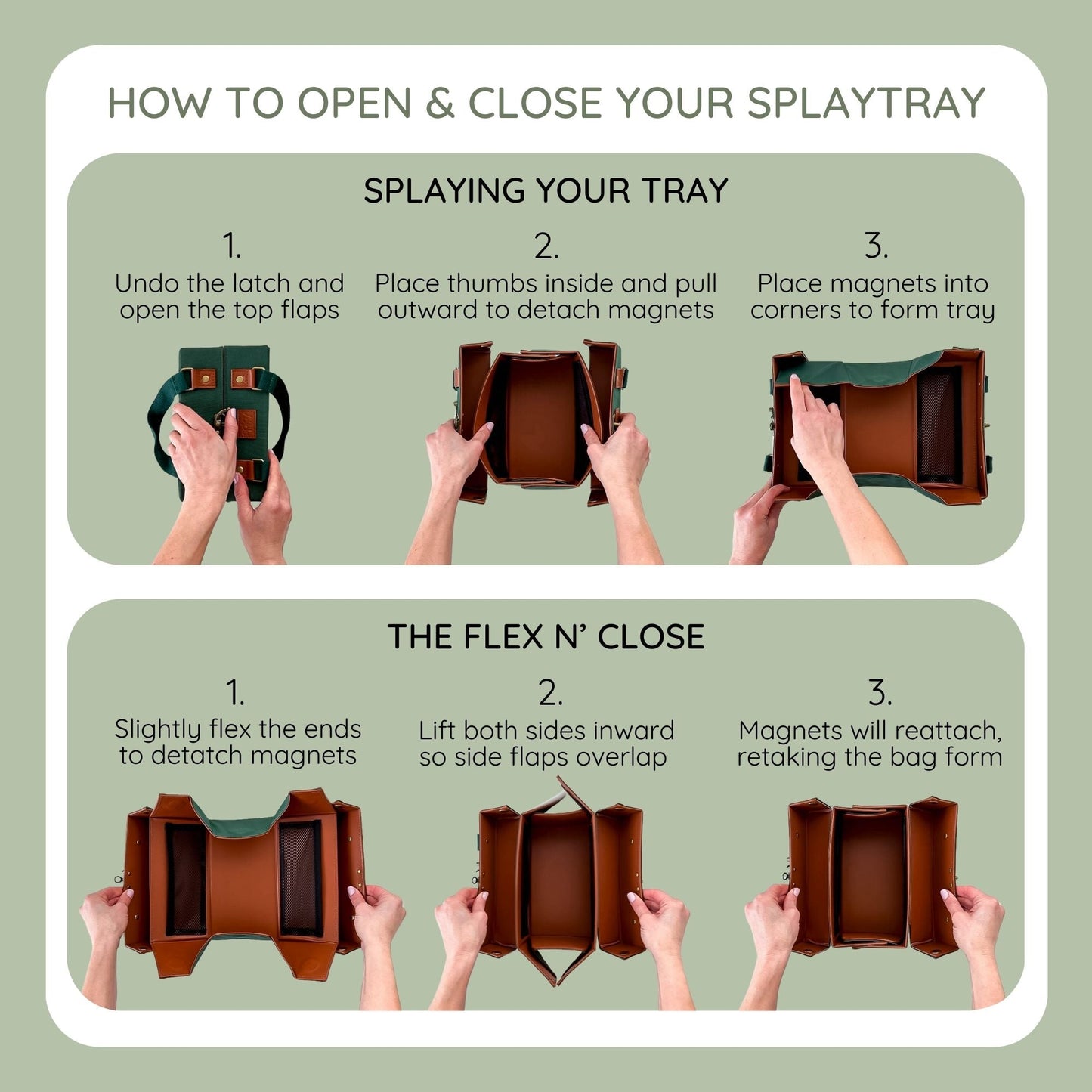 Leather Cosmetic Bag That Opens Into a Tray