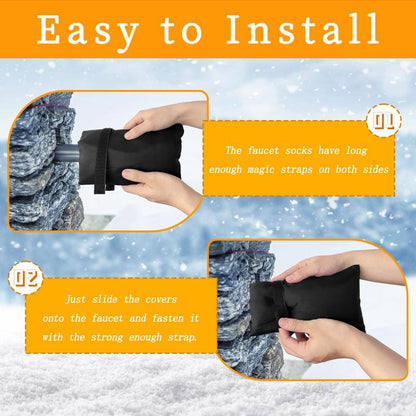 4 Pack Outdoor Faucet Covers for Winter Freeze Protection