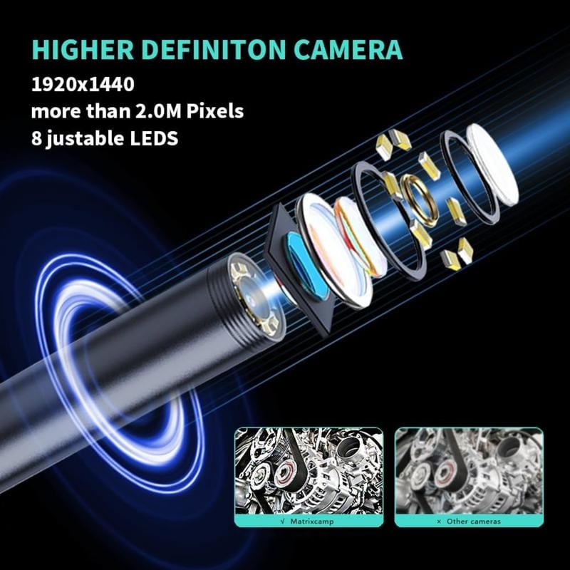 16.4ft HD Endoscope Camera for iPhone & Android