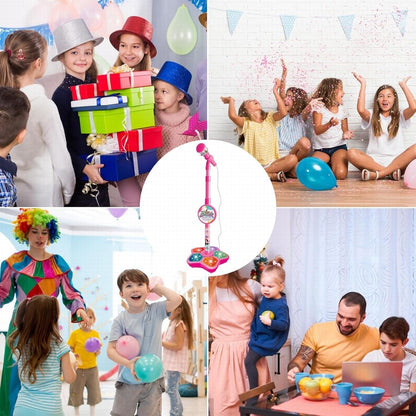 Kids Karaoke Machine with Mic & Guitar – Sing & Play with Lights!