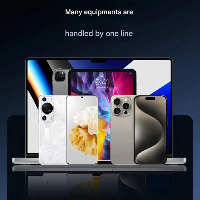 2-in-1 Super Fast Charging Cable with Phone Stand – 240W Invisible Holder