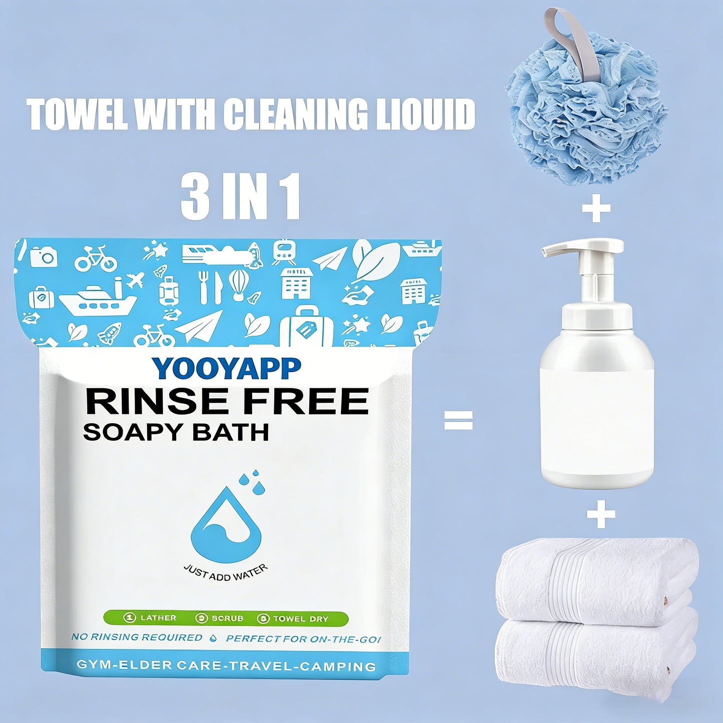 NoRinse Gentle Care Towels Pack