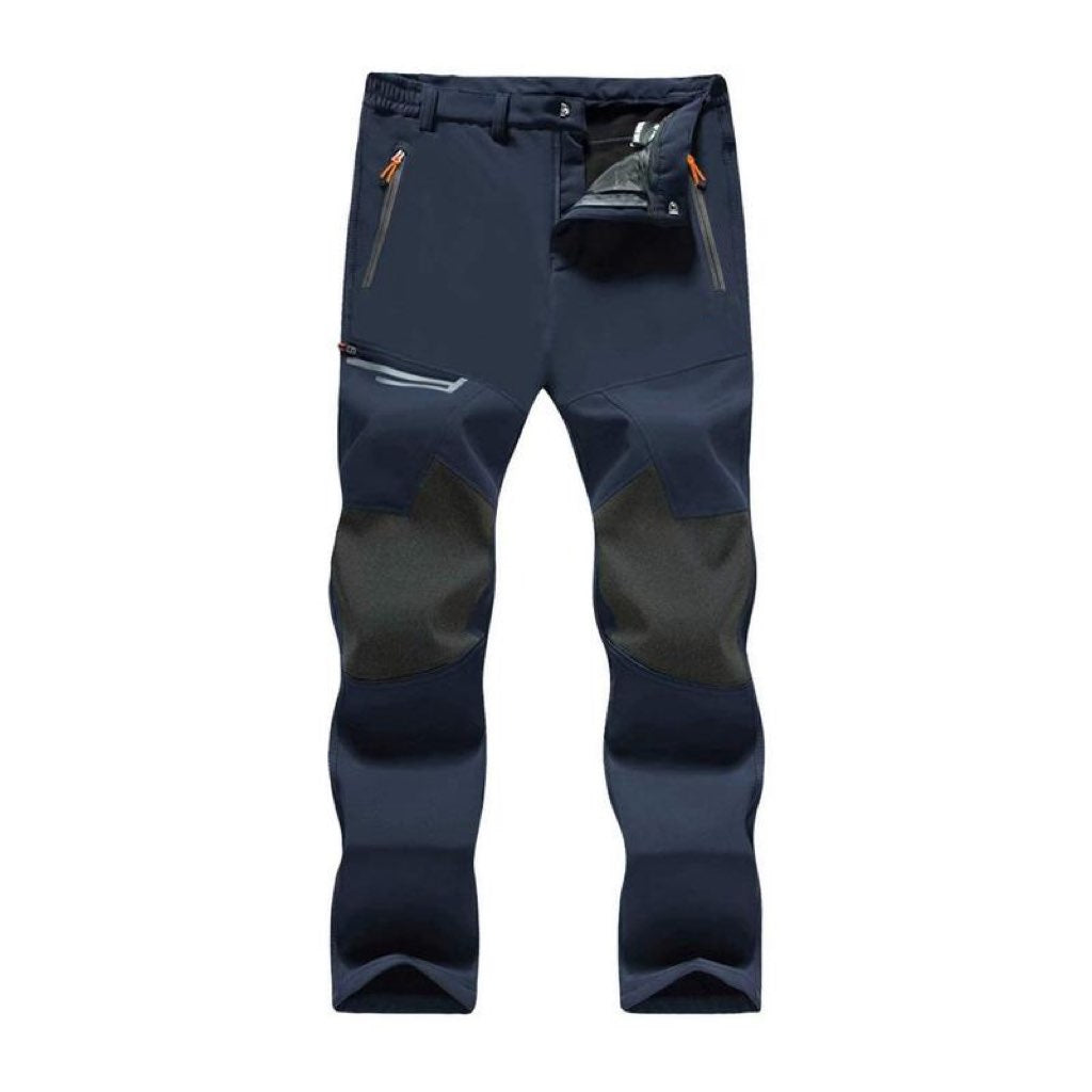 Men's Fleece Lined Ski Pants - Water Resistant 4 Zip Pockets