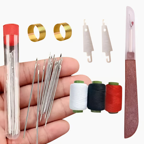 🧵34PCS Big Eye Steel Needles Set