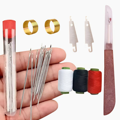 🧵34PCS Big Eye Steel Needles Set