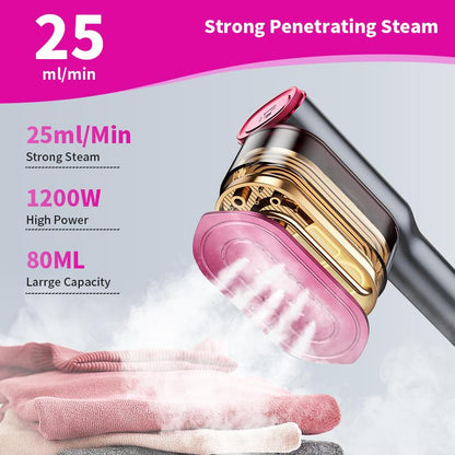 Portable Garment Steamer - 5s Heat, 7 Modes, Swivel Handle