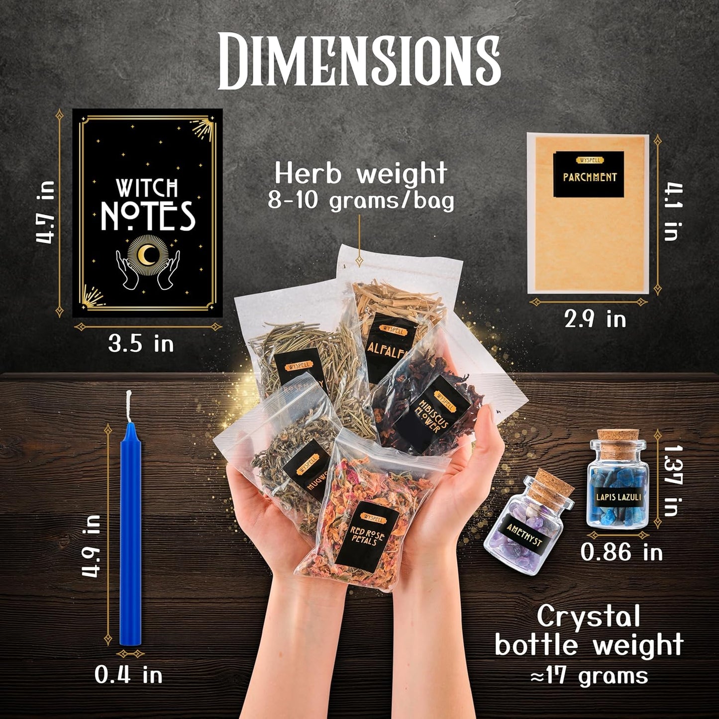 Witchcraft Supplies Kit for Witch Altar