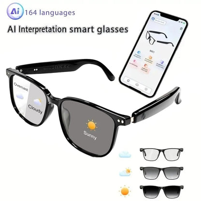 🔥AI Chat Smart Glasses: Translation + Photochromic & Hands-Free Audio