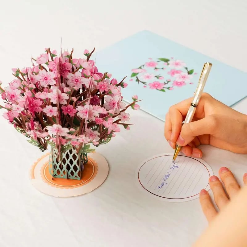 🌸 Valentine’s 3D Flower Bouquet Pop-Up Card