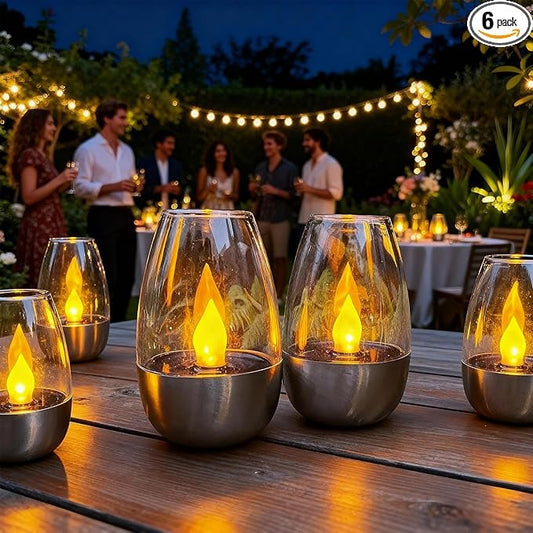 Solar Power Tea Lights Flameless Flicker