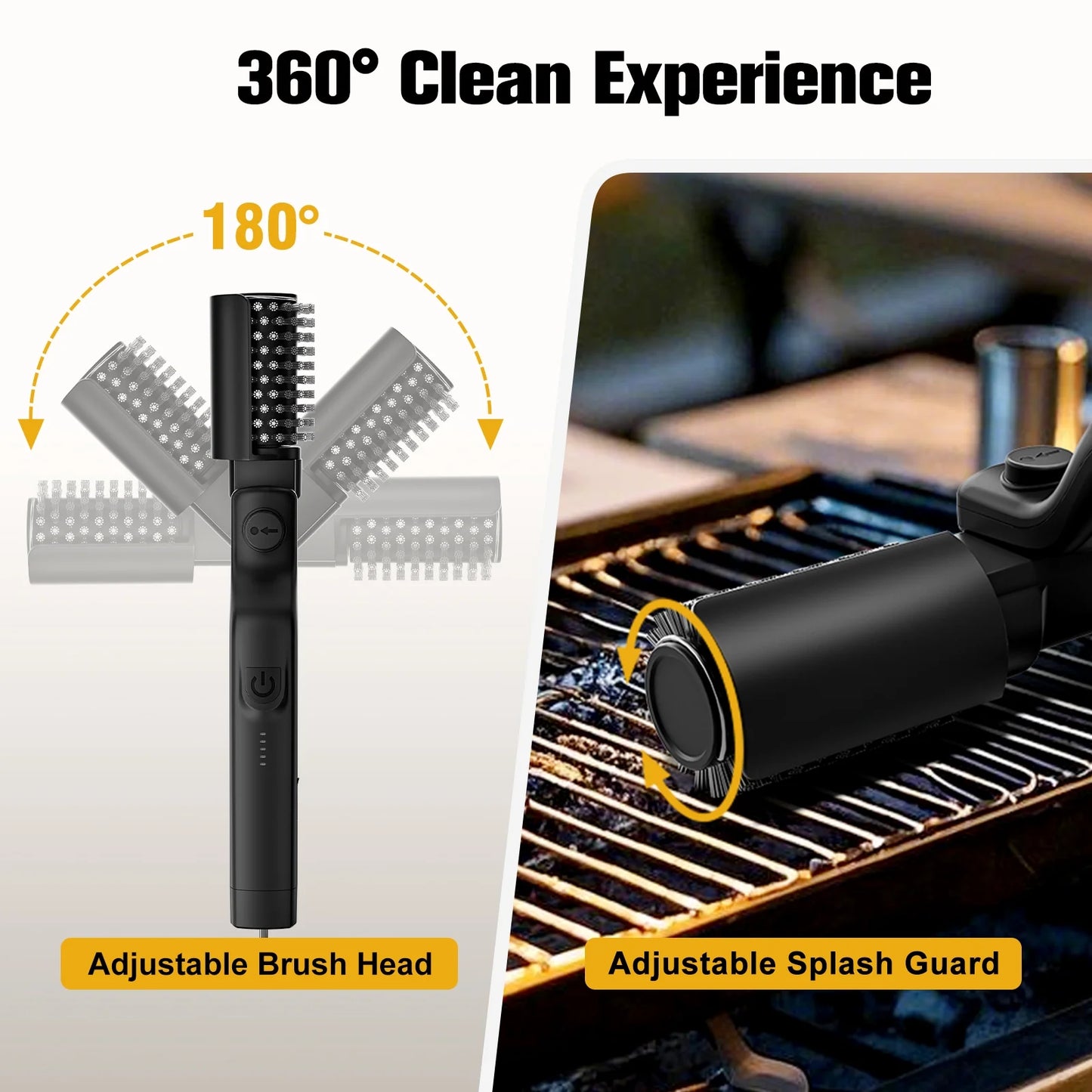 Electric BBQ Grill Brush Cordless and Rechargeable