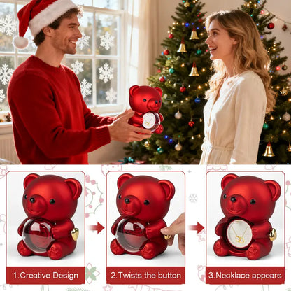 Cute Teddy Bear with Preserved Rose