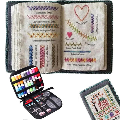 All-Scenario Sewing Kit + Embroidery Stitch Book (86PCS)