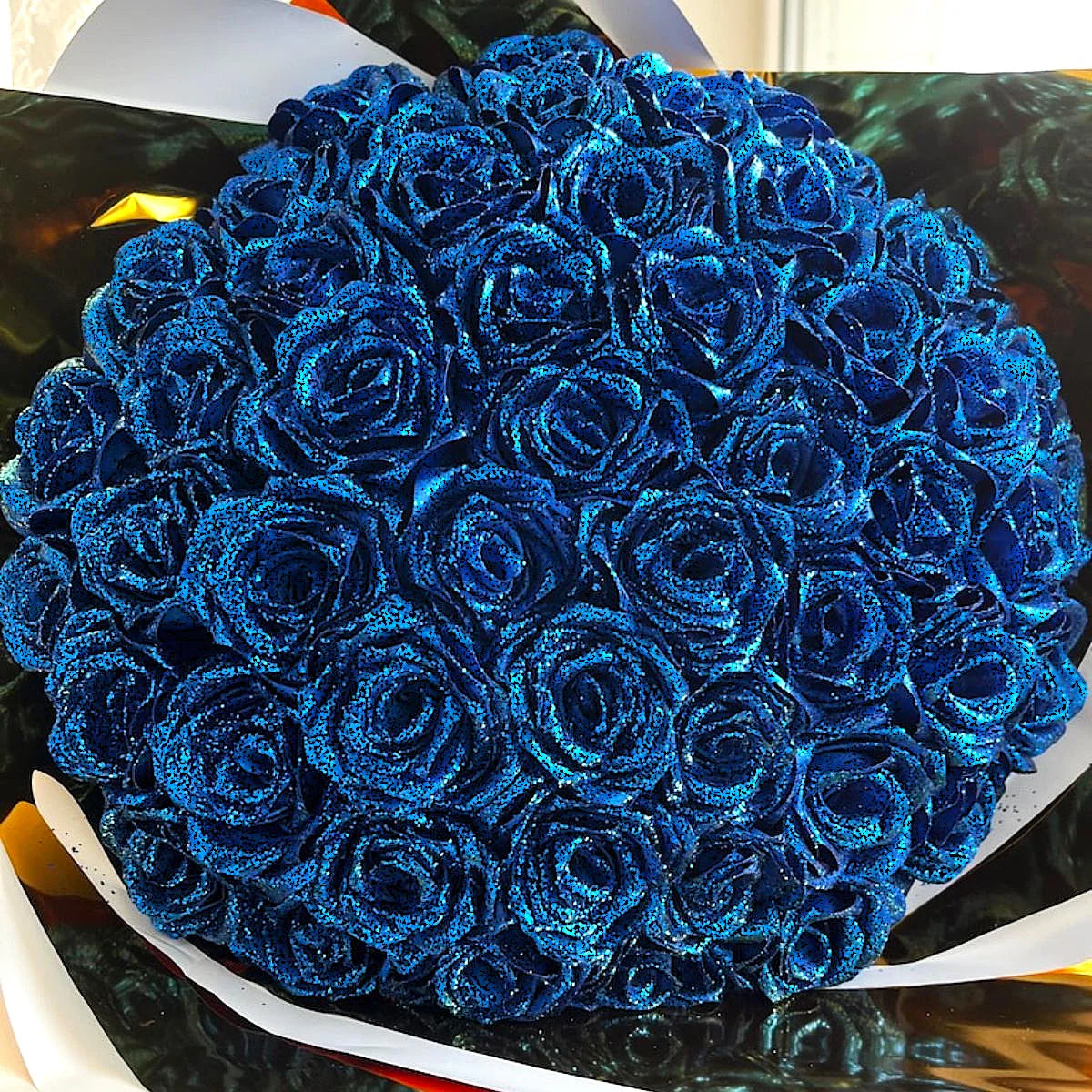 Glitter Faux Roses Bouquet