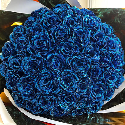Glitter Faux Roses Bouquet