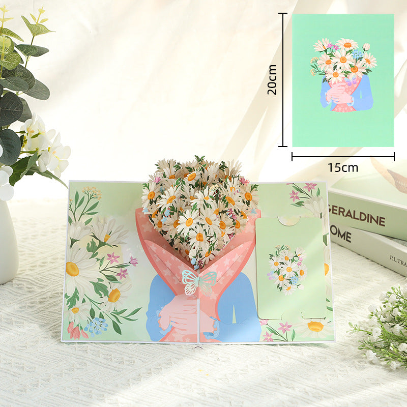🌸 Valentine’s 3D Flower Bouquet Pop-Up Card