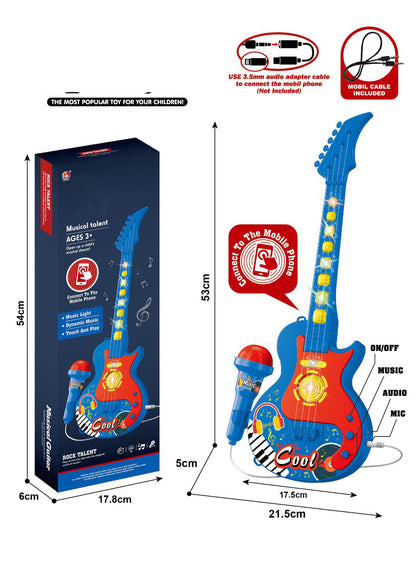 Kids Karaoke Machine with Mic & Guitar – Sing & Play with Lights!