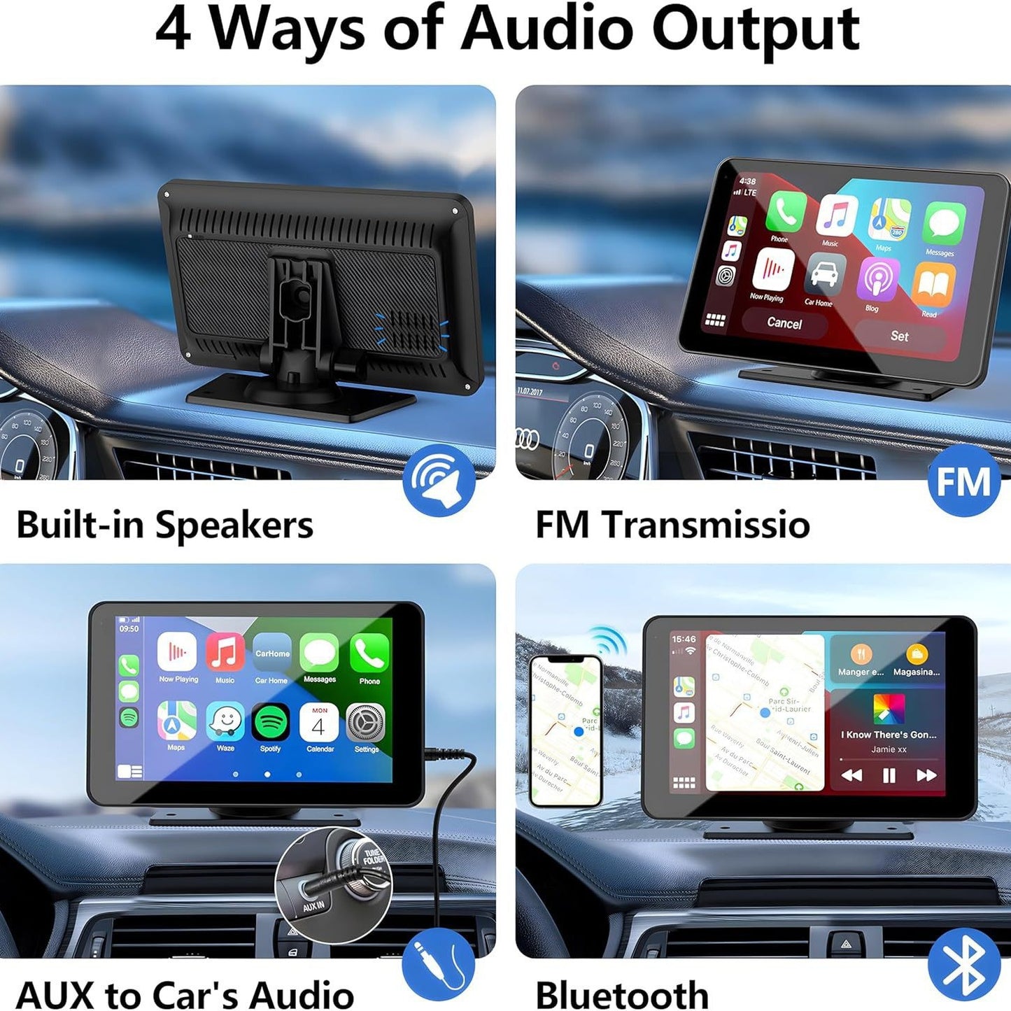 🔥Upgraded Wireless CarPlay Screen for Andriod & Iphone 🚚Free Shipping