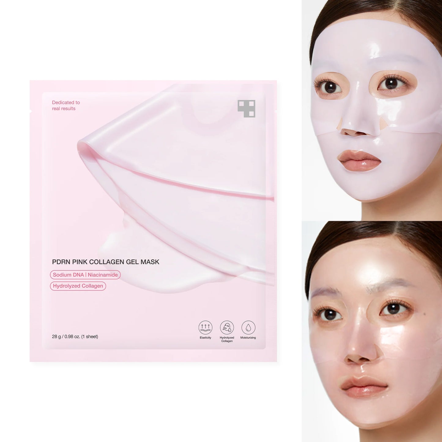 Gold & Pink Jelly Gel Mask Duo – PDRN Collagen + Kojic Acid Turmeric