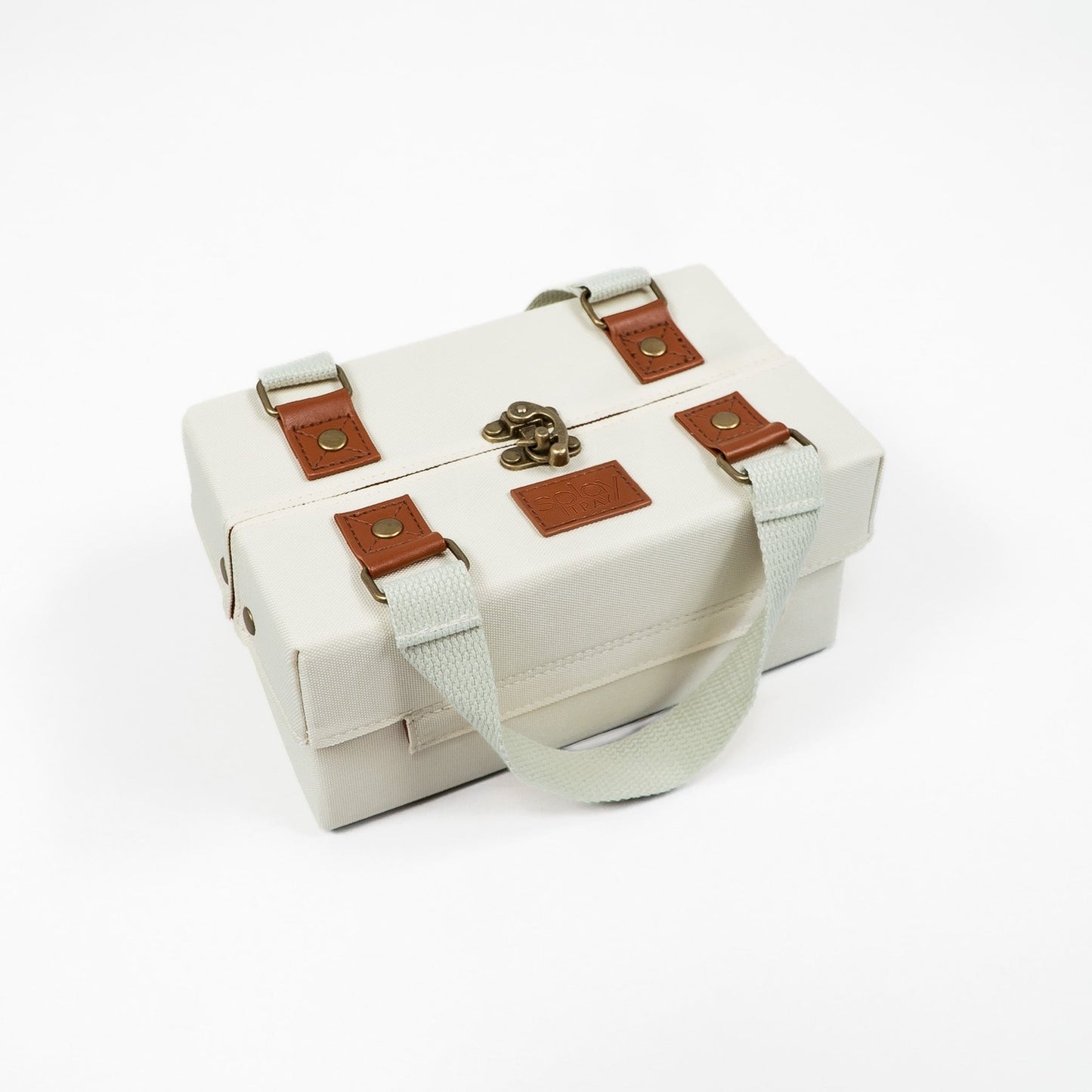 Leather Cosmetic Bag That Opens Into a Tray