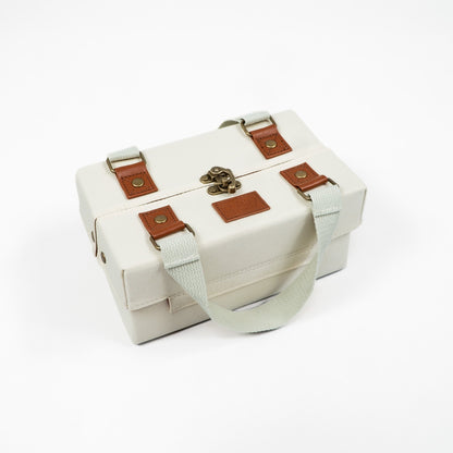 Leather Cosmetic Bag That Opens Into a Tray