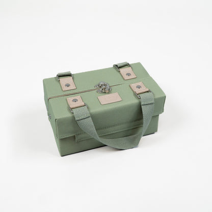 Leather Cosmetic Bag That Opens Into a Tray