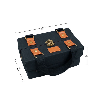 Leather Cosmetic Bag That Opens Into a Tray