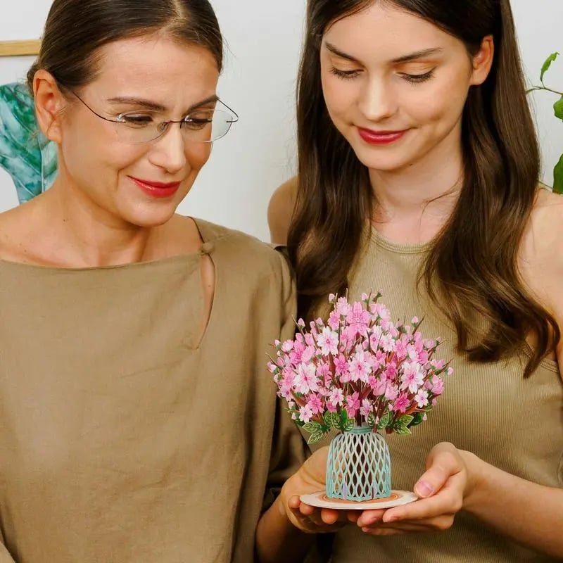 🌸 Valentine’s 3D Flower Bouquet Pop-Up Card