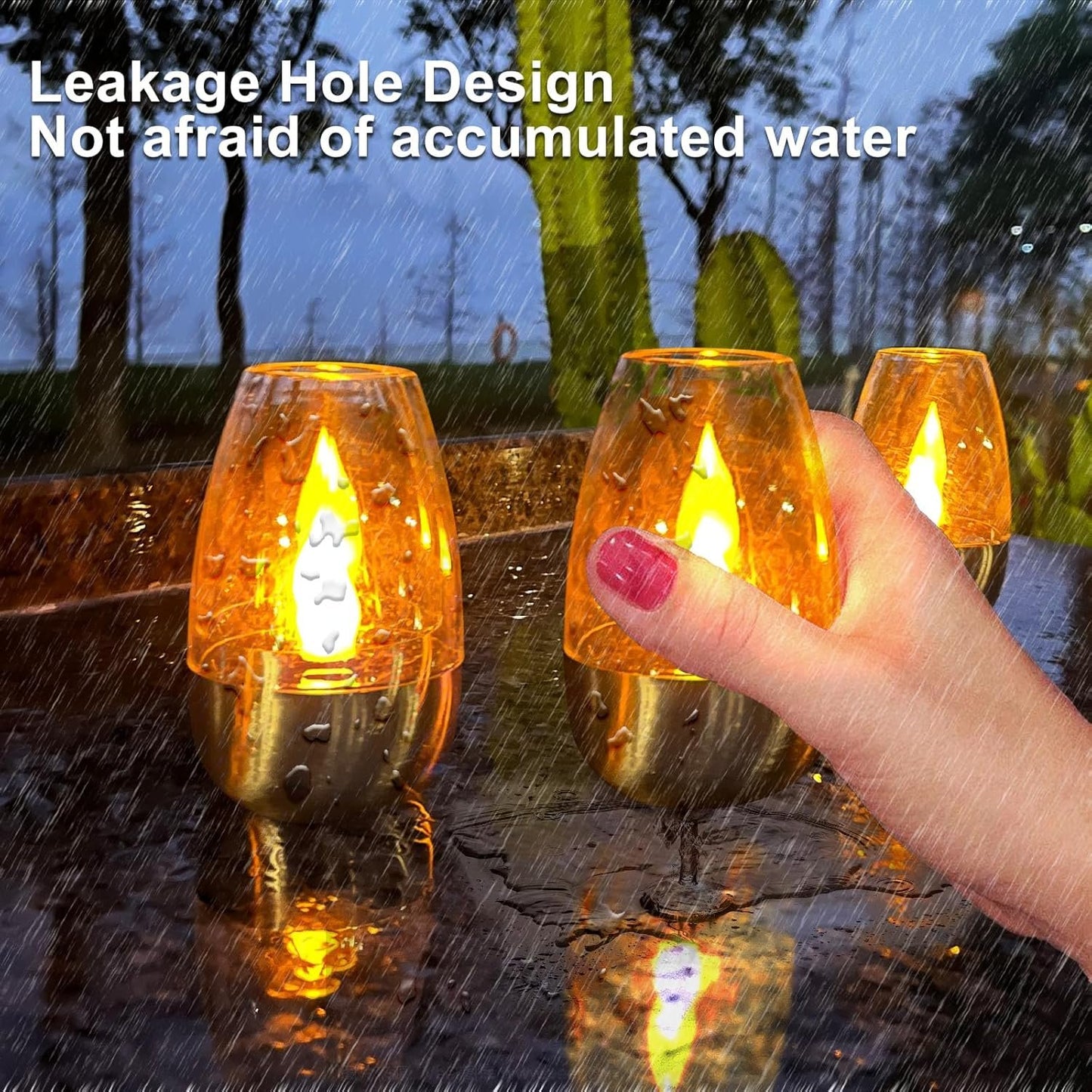 Solar Power Tea Lights Flameless Flicker