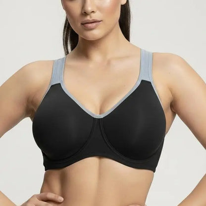 Wide Strap Underwire Sports Bra
